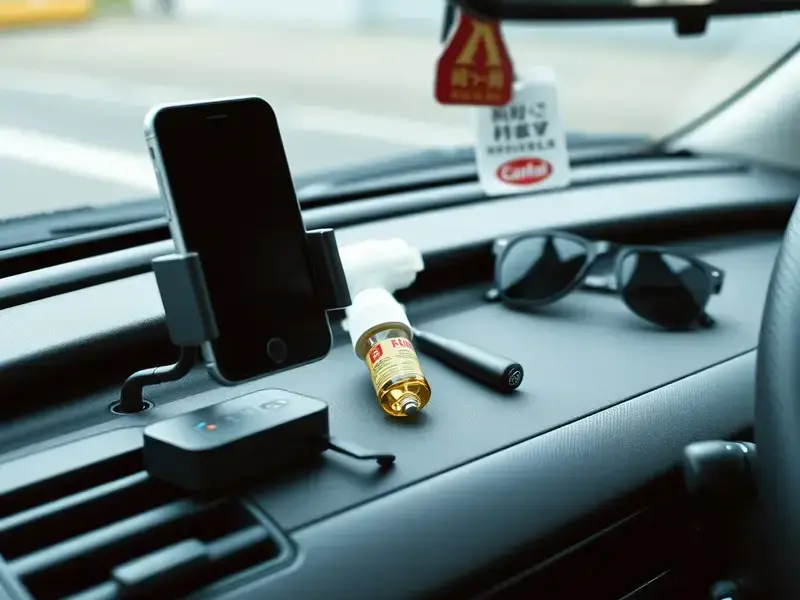 車内アクセサリーの数々